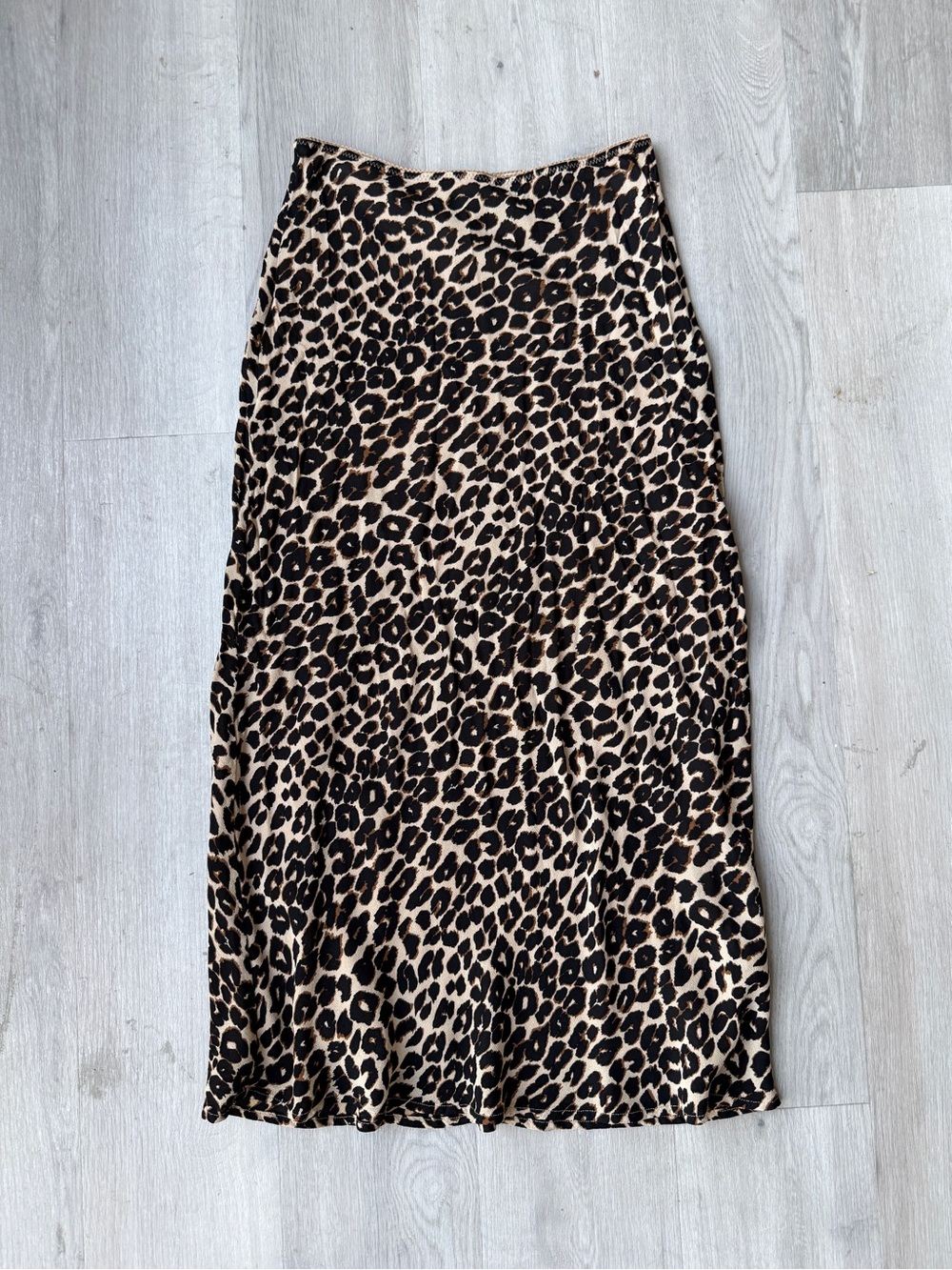 Reformation Leopard Midi Slip Skirt
